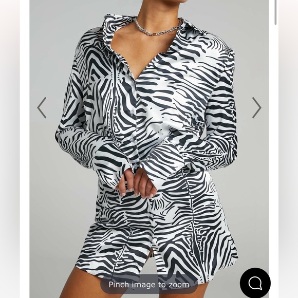 LIONESS - MIRROR IMAGE MINI DRESS IN ZEBRA - Picture 11 of 14